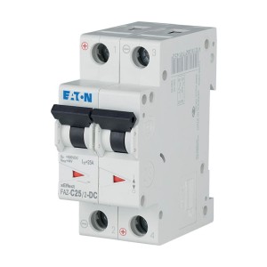 EATON 279142 FAZ-C25/2-DC Wyłącznik nadprądowy 10kA, In=25A, char. C, 2-bieg. Seria FAZ DC