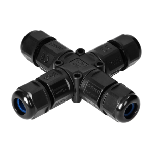 ORNO OR-AE-13623 Konektor kablowy, rozdzielacz czterokrotny typu-X z szybkozłączką, IP68, 3x4mm2, 400V/16A