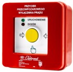 ELEKTROMET 905406 Wyłącznik alarmowy PPWP-1 B 2 tory prądowe 12A NC-NO, natynkowy, przyciskowy diody czerw/ziel 230V AC lub 24V DC