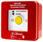 ELEKTROMET 905400 Wyłacznik alarmowy PPWP-1s A 2 tory prądowe 12A NC-NO, natynkowy, samoczynny diody czerw/ziel 230V AC lub 24V DC