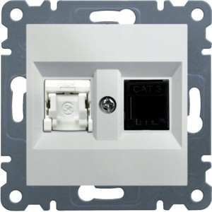 HAGER WL2210 lumina Gniazdo RJ11/12+ RJ45, biały