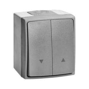 ORNO OR-OE-7408/GR Łącznik roletowy AQUATIC PRO IP55, 10A, 230V AC, Szaro-Grafitowy