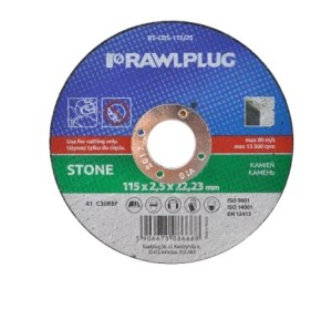 RAWLPLUG RT-CDS-125/25 125x2,5x22,23mm ściernica korundowa do cięcia kamienia 1 szt.