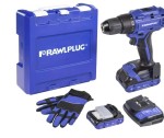RAWLPLUG R-PDD18-55-M2 Wiertarko-wkrętarka 18V 55 Nm 2 akumulatory 2,0 Ah ładowarka 1,5 A walizka RawlCase