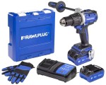 RAWLPLUG R-PDD18-P100-XL2 Wiertarko-wkrętarka z udarem 18V 100 Nm 2 akumulatory 5,0 Ah ładowarka 6,5 A walizka RawlCase