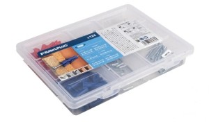 RAWLPLUG R-T3-UNO-SET2 UNO Zestaw kołków uniwersalnych 6x28mm,8x32mm z wkrętami i hakami - opakowanie plastikowe [OP 124]