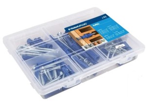 RAWLPLUG R-T3-4ALL-SET1 4ALL Zestaw kołków uniwersalnych 6x30mm,8x40mm,8x65mm z wkrętami i hakami - opakowanie plastikowe [OP 92]