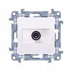 SIMON10 CASF1.01/11 Gniazdo antenowe 1x typu "F" białe