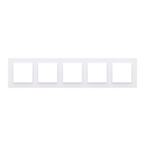SIMON 10 Ramka pięciokrotna 5-krotna biała CR5/11