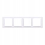 SIMON 10 Ramka poczwórna 4-krotna biała CR4/11