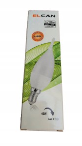 ELCAN Żarówka świeczka LED 6W E14 470LM ciepła