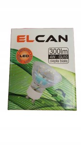 ELCAN Żarówka halogenowa LED 4W GU10 300LM ciepła