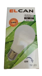 ELCAN Żarówka LED 7W E27 550LM barwa ciepła