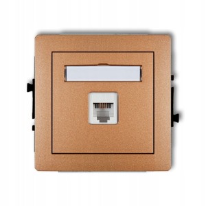 KARLIK 8DGT-1 Mechanizm gniazda telefonicznego RJ11 złoty