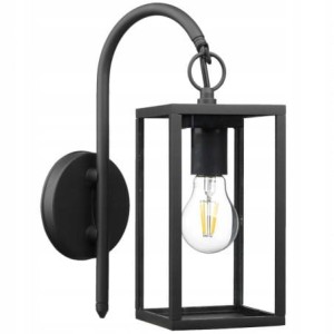 SANICO Kinkiet ogrodowy Malmo 1xE27 IP44 czarny 309174