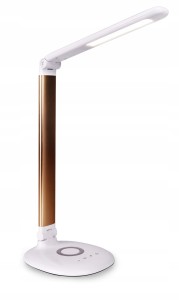SANICO Lampka biurkowa LUNAR LED biało/złota 311245