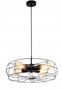 SANICO Lampa wisząca czarna E27 20W BERGEN 310590