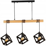 SANICO 314581 SWEDEN WOOD 3x E27 lampa wisząca czarna
