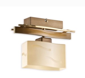 LEMIR Rega Plafon połysk mosiądz+złoty E27 60W