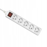 ELGOTECH EPS-502W Przedłużacz 5x z/u z wyłącznikiem dł 2m