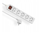 ELGOTECH EPS-501,5W Przedłużacz 5xz/u z wyłącznik 1,5m biały