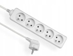 ELGOTECH EPS-501,5 Przedłużacz 5xz/u 3x1 dł 1,5m biały