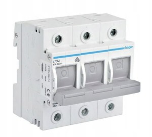 HAGER L73M Rozłącznik bezpiecznikowy D02 3P 63A 400VAC