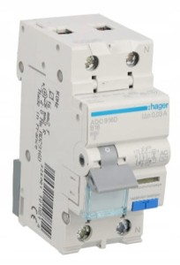HAGER ADC916D Wyłącznik różnicowoprądowy 1P+N 6kA B16A