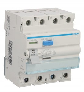 HAGER CDA440J RCCB Wyłącznik różnicowoprądowy 3P+N 40A
