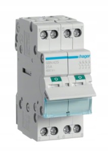 HAGER SBN425 Modułowy rozłącznik izolacyjny 4P 25A 400VAC