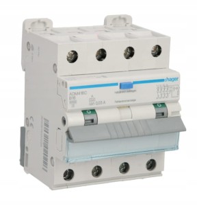 HAGER ADM466C RCBO Wyłącznik różnicowoprądowy 4P 6kA C16