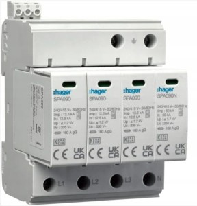 HAGER SPA931 SPD Ogranicznik przepięć T1+T2 4P In=50kA 1,2kV