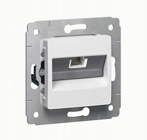 LEGRAND CARIVA 773638 Gniazdo telefoniczne 1xRJ11 białe