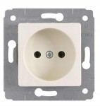 LEGRAND CARIVA 773716 Gniazdo 1x 2P kremowe