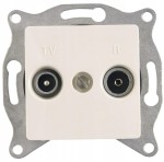 LEGRAND CARIVA 773733 Gniazdo TV-RD końcowe kremowe