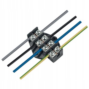 EPN 0953-00 Płytka rozgałęźna 4x10mm2 czarna