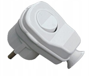 EPO 51.15 AWA-Ł Wtyczka kątowa z włącznikiem z/u biała