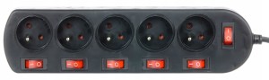 ELGOTECH EPS-501,5W6 Przedłużacz 5X Z/U 6 wyłączników 1,5m