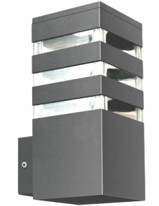 Sanico 316165 Kinkiet zewnętrzny TEKSAS prosty grafit 1xE27