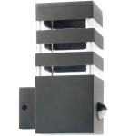 SANICO 317667 Kinkiet zewnętrzny TEKSAS PIR 1xE27 grafit prosty