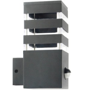 SANICO 317667 Kinkiet zewnętrzny TEKSAS PIR 1xE27 grafit prosty