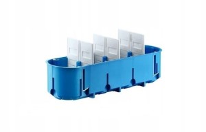 SIMET 32097203 Puszka P4x60D do pustych ścian poczwórna niebieska głęboka