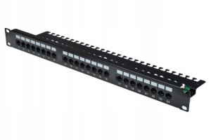 ELPIO 26595 Patchpanel kat.6 19" 1U 24p UTP nieekranowy z półką (2126-6)