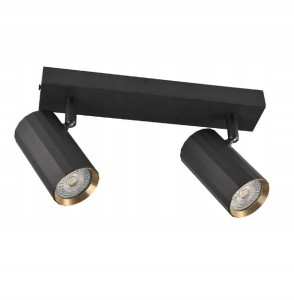 Sanico 323422 Lampa ścienno-sufitowa NICEA 2 czarno-złota GU10 260x55x130mm