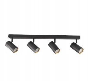Sanico 323446 Lampa ścienno-sufitowa NICEA 4 czarno-złota GU10 595x55x130mm