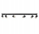 Sanico 323453 Lampa ścienno-sufitowa NICEA 6 czarno-złota 6x GU10 1195x55x130mm