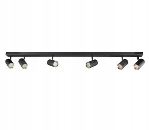 Sanico 323453 Lampa ścienno-sufitowa NICEA 6 czarno-złota 6x GU10 1195x55x130mm
