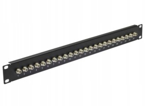 ELPIO 24740 Patchpanel FF-FF 19" 1U 24 porty typu F beczka 1GHz