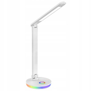 Sanico 325037 NEPTUN LED lampka biurkowa BIAŁA 4000K + RGB max 7W Kąt świecenia: 120°