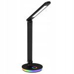Sanico 325044 NEPTUN LED lampka biurkowa CZARNA 4000K + RGB 4000K, max 7W max 450lm kąt świecenia: 120°